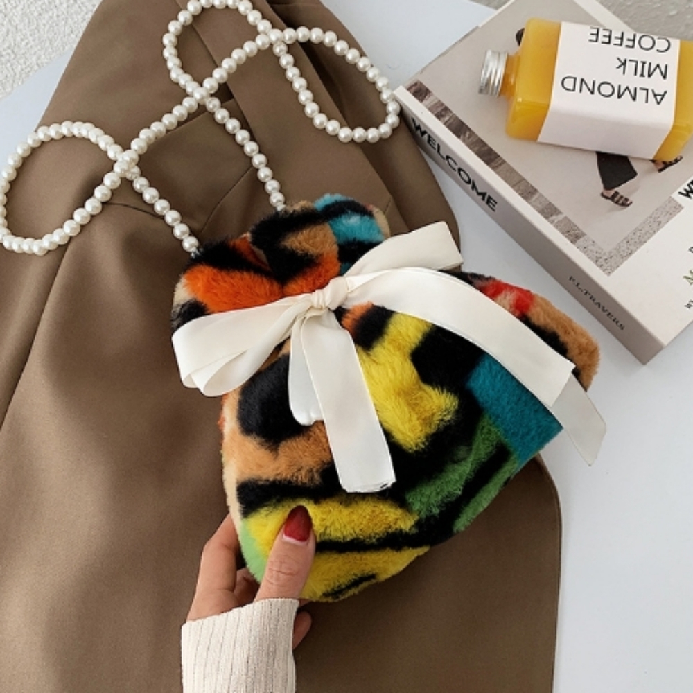CROSSBODY FAUX FUR MULTICOLOR BAG